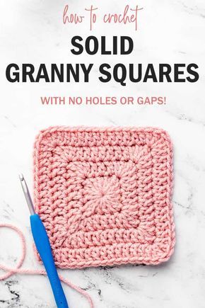 Triple Crochet Stitch, Solid Granny Square, Granny Square Crochet Patterns Free, Aesthetic Crochet, Crochet Blocks, Beginner Crochet Projects, Patterns Ideas, Crochet Granny Square, Crochet Stitches For Beginners