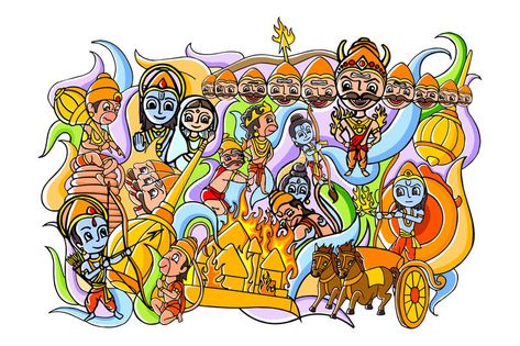 Illustration about Vector illustration of Happy Dussehra doodle drawing for mobile application. Illustration of epic, culture, dussehra - 59465724 Indian Demon, Application Illustration, Indian Deities, Art Competition Ideas, Festival Art, Indian Mythology, Happy Dussehra, Indian Festival, Happy Navratri