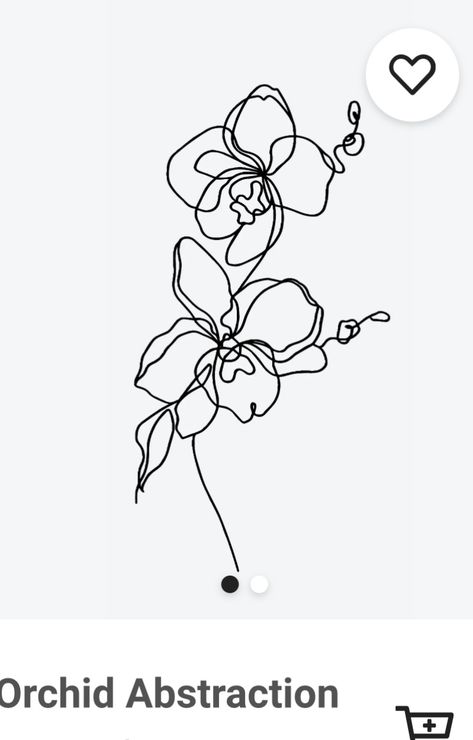 Line Art Orchid Tattoo, Daisy Outline Drawing, Orchid Small Tattoo, Orchid Fine Line, Fine Line Orchid Tattoo, Orchid Flower Tattoos, Outline Pattern, Orchid Tattoo, Stylish Tattoo