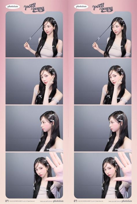 karina's Photoism for aespa Exhibition Kpop Photobooth Strip, Karina Photobooth, Child Behavior Chart, Polaroid Template, Diy Beaded Rings, จีซอง Nct, Instagram Feed Ideas, Cute Poses, Blackpink Fashion