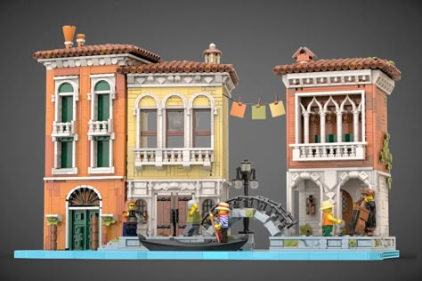 “Built with over 118 islands, Venice, or the ‘City of Canals’, is one of the most picturesque and recognizable cities in the world. It is known for ... Lego Mansion, Big Lego, City Layout, Lego Modular, Minecraft City, Lego Construction, Minecraft House Designs, Lego Room, Minecraft Blueprints