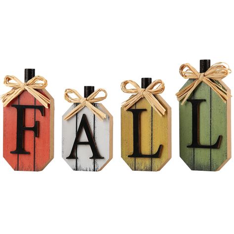 PRICES MAY VARY. Fall decorations for home - The Fall Signs with the letter, which give your home a Thanksgiving Day touch,and the eye catching signs will attract and surprise your guests.They will make a great addition to your Thanksgiving party, Fall decor! Sturdy - The Fall Decor Signs are made of quality wood material, have good durability and not easy to break, nice printing with vivid color, clear and no worry about fading. Wide Application - This Fall Decor Set is perfect for decorating y Thanksgiving Wood Crafts, Fall Decor Signs, Fall Decorations For Home, Thanksgiving Signs, Shelves Kitchen, Autumn Home Decor, Fall Thanksgiving Decor, Tabletop Signs, Thanksgiving Party