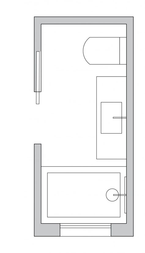 Long and narrow Bathroom Layout Long And Narrow Bathroom, Narrow Bathroom Layout, Long Narrow Bathroom, Bathroom Floor Plan, Bathroom Layout Ideas, Small Bathroom Layout, Bathroom Remodel Cost, Bathroom Layouts, Narrow Bathroom