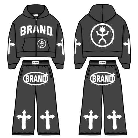 Streetwear Tech Pack, Bape Cartoon, Clothing Branding Design, Denim Outfit Men, Pantalon Baggy, Clothing Logo Design, Christian Clothing Brand, Clothing Labels Design, Graphic Shirt Design