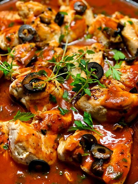 Chicken Provencal Recipes, Shrimp Provencal Recipe, Provencal Recipes, Herbs De Provence Recipes Dishes, Provencal Chicken, Chicken Provencal, Chicken Provencal New York Times, Chicken Provencal Food And Wine, Thyme Salt