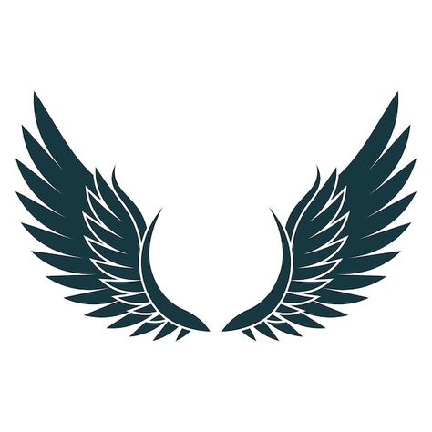 Bird wings illustration logo | Premium Vector #Freepik #vector #eagle-wings #wings-logo #angel-logo #wings Angel Wings Logo Design, Eagle Logo Design Creative, Graphics Organizer, Eagle Wings Logo, Eagle Vector Logo, Angel Wings Logo, Office Furniture Showroom, Wind Logo, Charity Logo Design