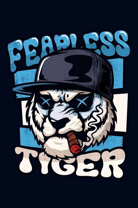 Unleash your fearless style with our Smoking Tiger Head Illustration. The striking illustration of a tiger wearing a cap while smoking emanates a daring and powerful vibe of the fearless tiger. Man Tshirt Design Ideas, Unisex Tshirt Design, Mens Tshirt Design Ideas Graphic Tees, Men Tshirt Design Ideas, Tshirt Print Ideas, T Shirt Design Ideas Creative, Men's Tshirt Design, Streetwear Tshirt Design, Tshirt Illustration