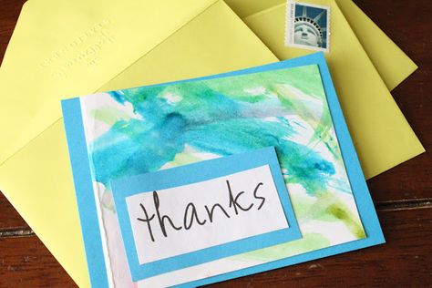 do it yourself divas: DIY: Making a Thank You Card Out of Kid Art Thank You Cards From Kids, Handmade Thank You Cards, Diy Valentines Gifts, Birthday Cards Diy, Preschool Art, Diy For Girls, Baby Crafts, Toddler Crafts, Valentines Diy