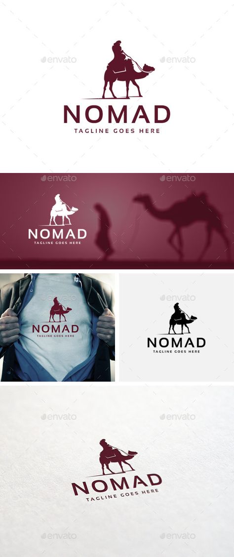 Nomad Logo Template #camel #nomad  • Download here → https://graphicriver.net/item/nomad-logo-template/10951567?ref=pxcr Nomad Logo Design, Logo Guide, Brand Direction, Bags Business, Business Fonts, Travel Logo, Silk Road, Digital Nomad, Professional Logo