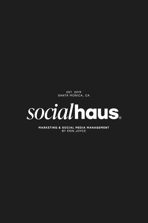 Social Haus | Marketing & Social Media Management Agency | Brand Identity & Logo Design Agency Brand Identity, Minimalist Logo Branding, Management Logo, Serif Logo, Identity Logo Design, Brand Identity Logo, Business Fonts, Design Studio Logo, Social Media Management Services