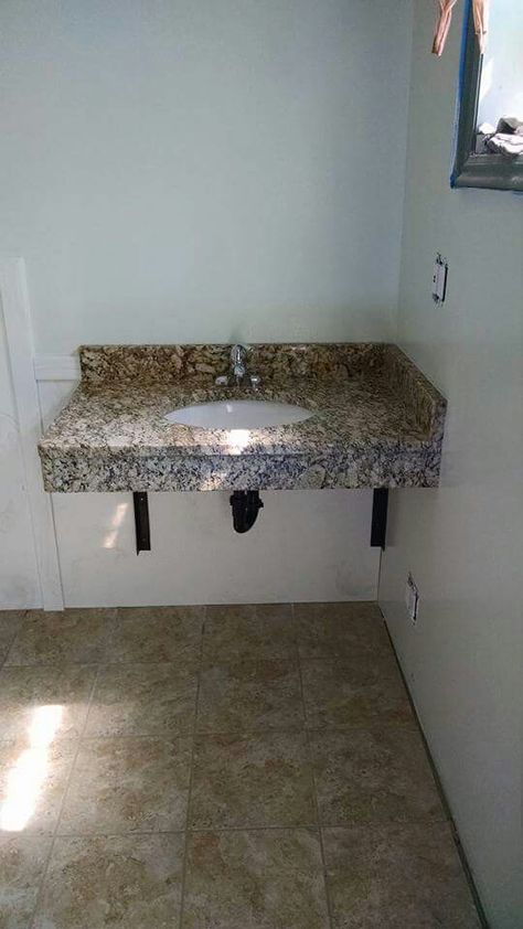 Handicap vanity top Ram Temple, Restaurant Exterior Design, Antique Bathroom Vanity, Antique Bathroom, Jumma Mubarak Beautiful Images, Granite Vanity, Restaurant Exterior, Washroom Design, Sink Design