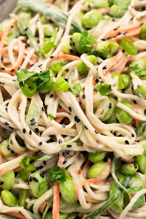 Miso Tahini, Buckwheat Soba Noodles, Soba Noodles Recipe, Soba Noodles Salad, Vegan Pasta Recipes, Veg Dishes, Veggie Delight, Vegan And Gluten Free, Tahini Dressing