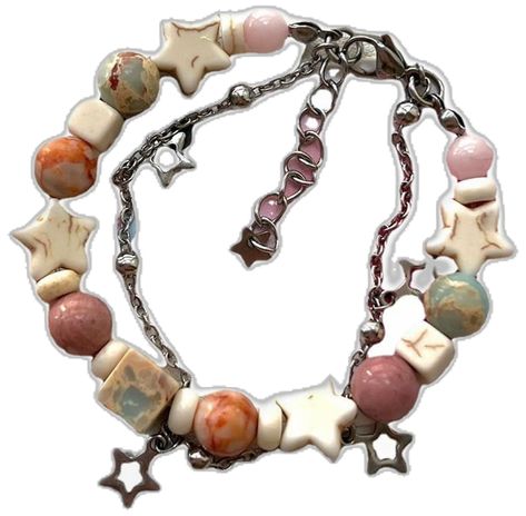 Bracelets Grunge, Y2k Jewelry Aesthetic, Grunge Bracelets, Cute Beaded Bracelets, Booth Aesthetic, Y2k Bracelets, Bracelets Y2k, Accessories Preppy, Aesthetic Bracelets