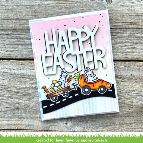 Lawn Fawn Intro: Carrot 'bout You & Carrot 'bout You Banner Add-On - Lawn Fawn Happy Easter Greetings, Lawn Fawn Blog, Lawn Fawn Cards, New Paper, Summer Cards, Easter Greetings, Easter Design, Sweet Messages, Happy Spring