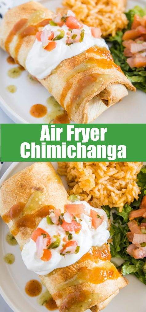 Air Fryer Chimichangas, Air Fryer Recipes Vegetarian, Cilantro Rice, Air Fryer Oven Recipes, Air Fry Recipes, Weekly Meals, Diner Recept, Best Air Fryers, Mexican Foods