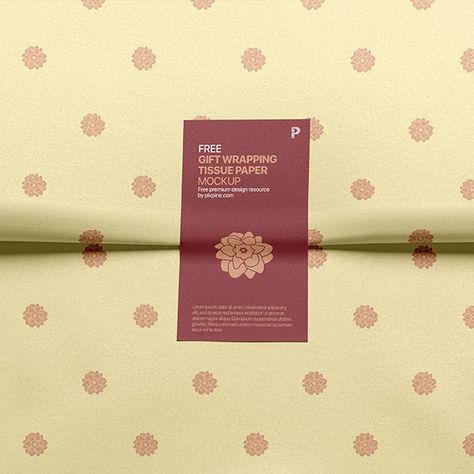 Wrapping Tissue Paper, Tissue Paper Wrapping, Free Mockup Templates, Logo Design Inspiration Branding, Paper Mockup, Mockup Templates, Brand Guidelines, Free Gift Wrapping, Free Mockup