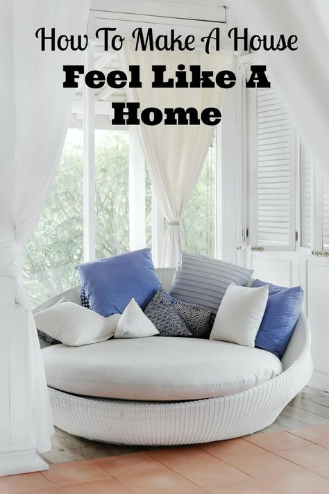 How To Make A House Feel Like A Home- How to add comfort and personality through finishing decor touches. #homedecor Romantic Interior Design, Make A House A Home, Layered Curtains, Beautiful Curtains, Family Room Decorating, Types Of Sofas, Diy Curtains, Living Tips, Colorful Curtains