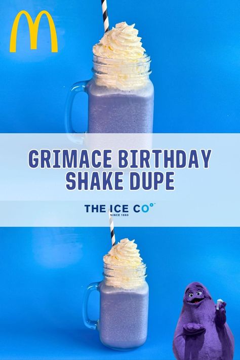 grimace birthday milkshake dupe Grimace Birthday, Mcdonalds Grimace, Grimace Shake, Blueberry Syrup, Milkshakes, Copycat Recipes, The Ice, Right Now, At Home