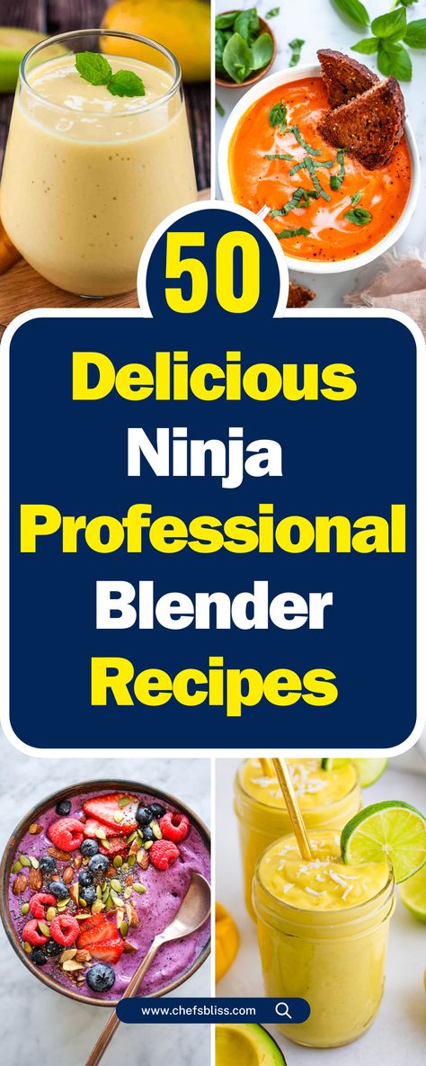 50+ Delicious Ninja Professional Blender Recipes for Every Occasion! Ninja Master Prep Recipes, Ninja Blender Juice Recipes, Ninja Professional Plus Recipes, Ninja Professional Blender Recipes, Ninja Foodi Power Blender Ultimate System Recipes, Ninja Kitchen System Recipes, Ninja Professional Plus Blender Recipes, Ninja Recipes Blender, Recipes For Ninja Blender