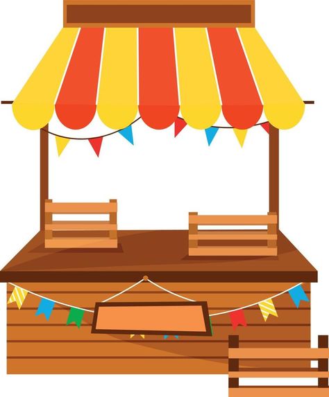 Wooden Market Stall, Cartoon Market Background, Market Cartoon, Wooden Stall, Store Cartoon, Mughal Motifs, Stall Decorations, Food Stall Design, Cartoon Template