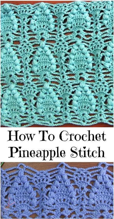 pineapple stitch Crochet Pineapple Stitch, Crochet Smock Stitch, Crochet Scarf Diagram, Pineapple Stitch, Crochet Pineapple, Crochet Baby Blanket Beginner, Pineapple Crochet, Puff Stitch, Stitch Ideas