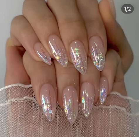 Sparkly White Nails, Vegas Nails, Opal Nails, Nail Candy, White Opal, White Nails, Nail Inspo, Hair And Nails, Opal