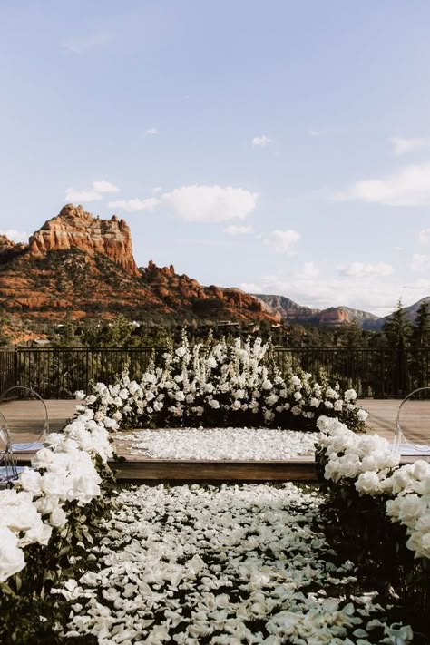 Flower Aisle, Red Rock Wedding, Wedding Collage, Sedona Wedding, Wedding Reception Locations, Wedding Sale, Outdoor Venues, Arizona Wedding, Dreamy Wedding