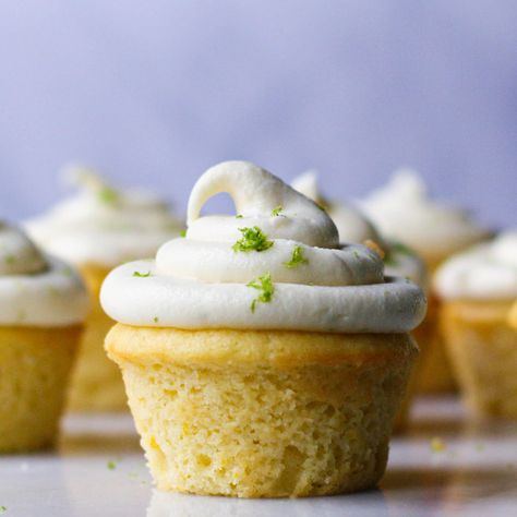 Citrus Cupcakes, Lime Cream Cheese Frosting, Poolside Food, 3 Layer Cakes, Spring Baking, Lime Cream, Summer Baking, Citrus Juice, Cupcake Ideas