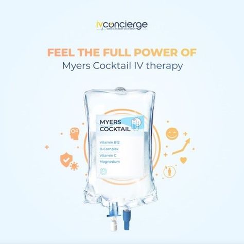 With the vast benefits of Vitamin B Complex and B12 with added electrolytes, now you can enjoy Strong Immunity Stress-free Life Fast Recovery With Myers Cocktail IV therapy. ➡️ Book your IV drip now and get it wherever you need it! Myers Cocktail, Iv Infusion, Iv Drip, Iv Therapy, B Complex, Vitamin B Complex, Nerve Cell, Medical Spa, Feeling Sick