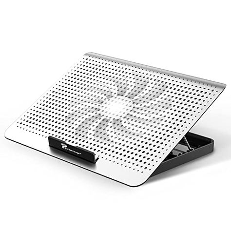 Proffisy Aluminum Laptop Cooling Pad with One Big Quiet Cooling Fan, Laptop Cooler Stand with 7 Height Adjustable, Notebook Cooler pad for Laptop 17 15.6 14 13 12 Inch Two USB Ports (Sliver) Check more at https://productsoffer.in/proffisy-aluminum-laptop-cooling-pad-with-one-big-quiet-cooling-fan-laptop-cooler-stand-with-7-height-adjustable-notebook-cooler-pad-for-laptop-17-15-6-14-13-12-inch-two-usb-ports-sliver/ Accessories List, Cooler Stand, Pc Accessories, Cooling Pad, Laptop Cooler, Laptop Cooling Pad, Online Gaming, Laptop Stand, Data Transmission