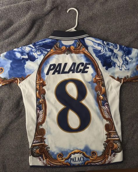 Palace Skateboards “Holy Grail” Jerseys Palace Clothing, Clothing Graphics, Palace Skateboards, Hype Clothing, Football Tops, Fashion Shoes Sneakers, Weird Fashion, Swag Shoes, Made Clothing