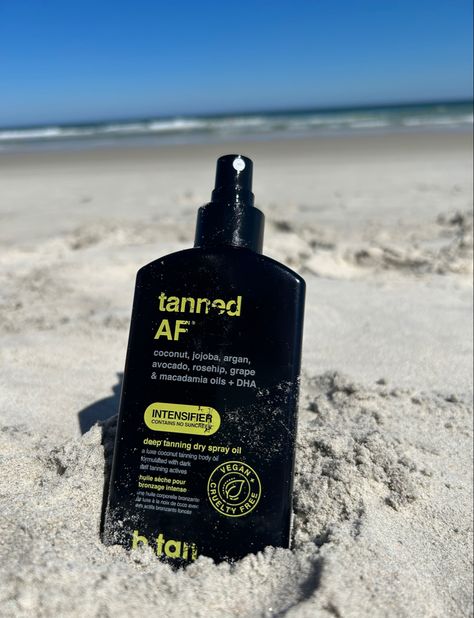 remember to apply sunscreen first then tanning oil ☀️ I saw a difference within an hour of laying on the beach 🌺 (not gifted/affiliate) b.tan tanned af, tanned af spray oil, coconut oil tanning body, self tanning oil, best tanning oil, tan lines, beach aesthetic, tanned af reviews, Daytona beach, Florida beach, aesthetic beach, ocean aesthetic Tanned Af, Florida Beach Aesthetic, Best Tanning Oil, Coconut Oil Tanning, Beach Ocean Aesthetic, Tanning Body, Tanning Spray, B Tan, Laying On The Beach