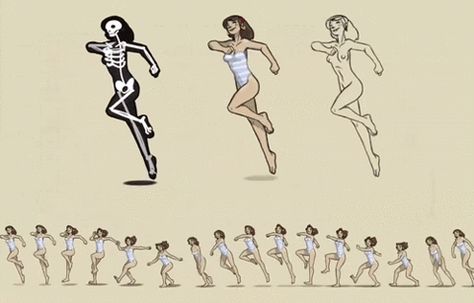 Walk Animation Cycle, Run Animation, Running Animation, Walk Cycle Animation, Animation Walk Cycle, Skeleton Sketch, Jump Animation, Sketch Animation, Walk Cycle