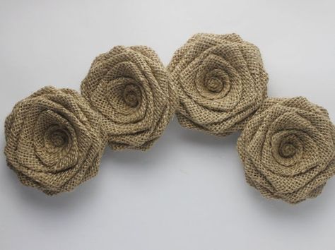 *** burlap hesian jute fabric flowers are perfect for rustic wedding bouquet, wedding decoration , centerpieces, wreaths , home decor, etc.  ***price for ONLY ONE Rustic Burlap / Hessian / Jute Fabric Rolled Roses Flowers (For bulk or wholesale order, please read my shop announcement for better Hessian Flowers, Flowers For Fall, Jute Flowers, Fabric Flower Bouquet, Table Halloween, Burlap Roses, Burlap Flower, Rustic Wedding Bouquet, Jute Fabric