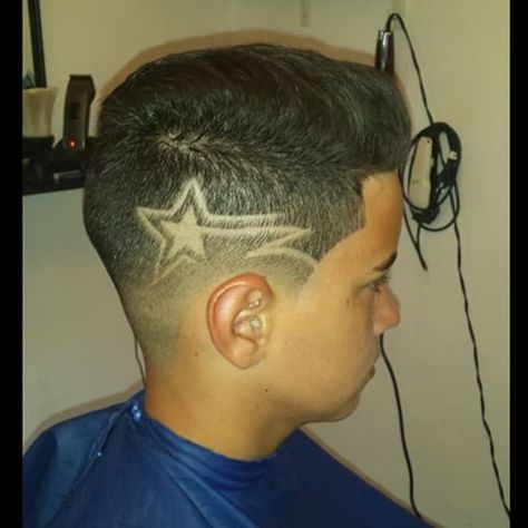 Star Fade Haircut, Star Undercut Design, Star Haircut Design, Star Undercut, Star Hair Design, Hair Tattoo Men, Star Haircut, Hair Designs For Boys, Boys Haircuts With Designs