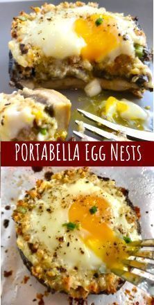 Large Portabella Mushrooms Recipe, Portabella Mushrooms Recipes, Eggs Mushrooms, Mushrooms Stuffed, Portabella Mushroom, Best Egg Recipes, Portobello Mushroom Recipes, Lunch Bowls, Portabella Mushrooms