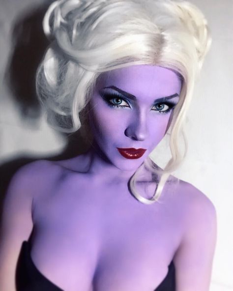 Ursula Costume Makeup, Disney Costume Makeup, Ursula Cosplay, Ursula Makeup, Ursula Costume, Corpse Bride Costume, Mermaid Cosplay, The Creeper, Disney Makeup