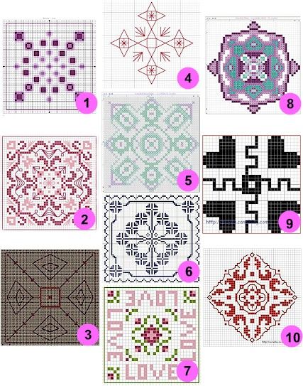 free biscornu charts - Google Search Free Cross Stitch Designs, Biscornu Cross Stitch, Beautiful Cross Stitch Pattern, Cross Stitch Patterns Flowers, Needlepoint Designs, Embroidery Patterns Free, Diy Quilt, Free Embroidery, Cross Stitch Patterns Free