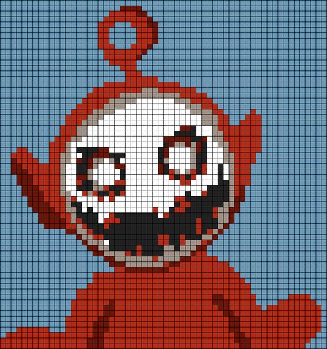 Pixel Art Creepy, Scary Pixel Art, Creepy Pixel Art, Horror Perler Beads, Horror Pixel Art, Pixel Art Horror, Colorwork Crochet, Pixel Macrame, Pixels Film