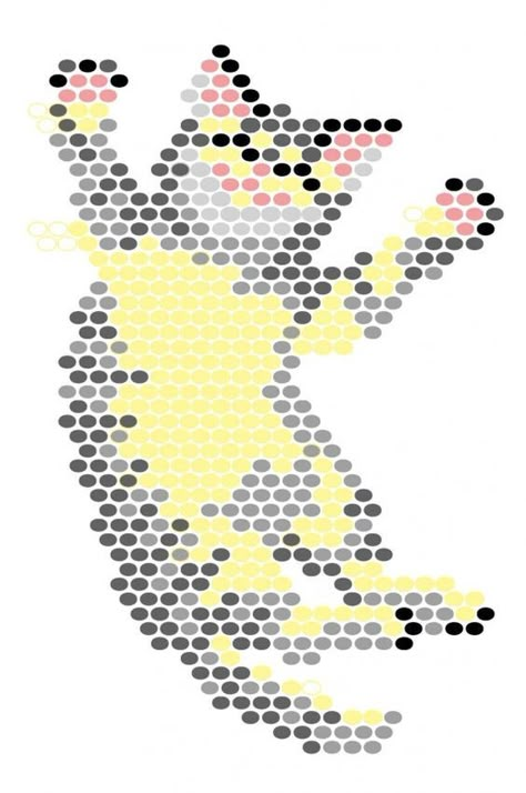 Beaded Cat Pattern, Cat Leaping, Bead Loom Kits, Miyuki Beads Pattern, Seed Bead Jewelry Patterns, Beaded Banners, Cat Bead, Motifs Perler, Brick Stitch Pattern