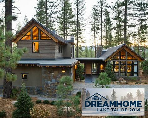 HGTV Dream Home 2014 Lake Tahoe Hgtv Dream Homes, Mountain Architecture, Rustic Exterior, Lakefront Property, Hgtv Dream Home, Lake Houses, Lake House Plans, Lakefront Homes, Waterfront Property