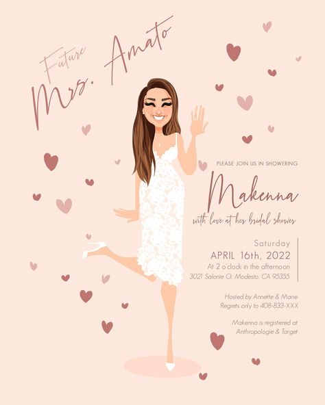 Are you the maid of honor and want to surprise the bride-to-be? So what do you think to use my bridal shower invitations? Marie ordered for Makenna and this the result! 😊 . . . #bridalshower #bridalshowerinvitations #weddingideas #wedding #bachelorette #bacheloretteparty #bacheloretteideas #bridetobe #weddinginspo Portrait Wedding Invitations, Bride To Be Balloons, Chelsea Wedding, Bride Pictures, Bride Shower, Bridal Bachelorette Party, Bridal Invitations, Bachelorette Invitations, Bachelorette Party Invitations