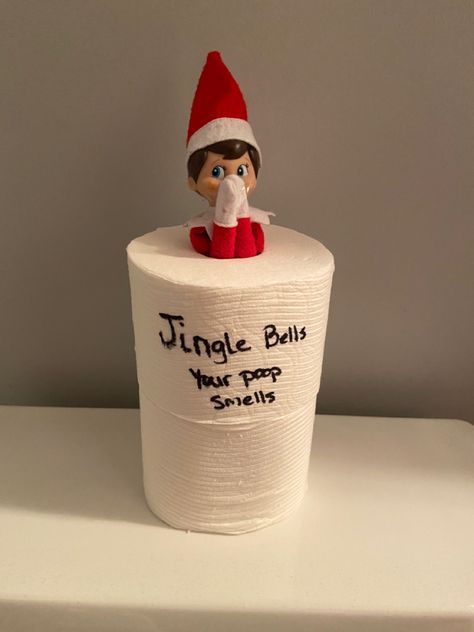 Jingle Bells Your poop smells Elf Ideas Easy, Awesome Elf On The Shelf Ideas, Elf Magic, Elf Activities, Xmas Elf, Elf Antics, Elf Fun, Elf Ideas, Buddy The Elf