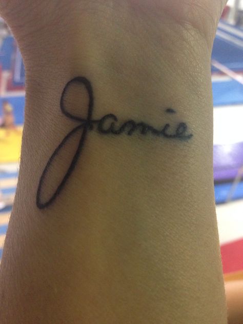 You'll be a part of me forever, Jamie. Jamie Tattoo Name, Jamie Tattoo, Tattoo Name, Name Tattoo, Name Tattoos, Dope Tattoos, Tattoos Ideas, Infinity Tattoo, Tattoo Quotes