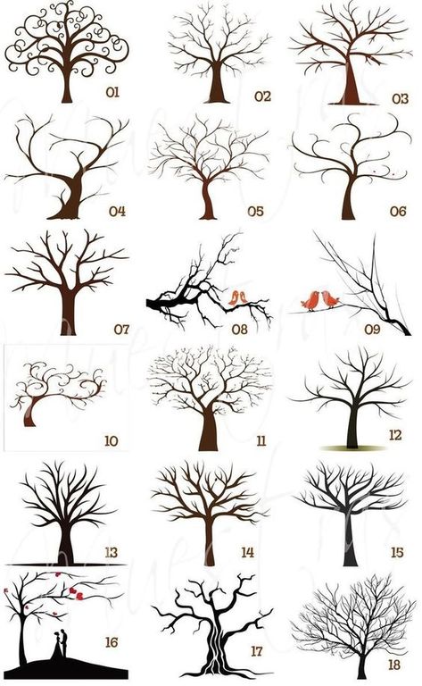 26 idées de dessins d'arbres (& tutos étapes par étapes) 19 Wedding Souvenirs For Guests, Family Tree Drawing, Types Of Trees, Family Tree Painting, Hands Design, Family Tree Tattoo, Pyrography Patterns, Art Pierre, Family Tree Wall