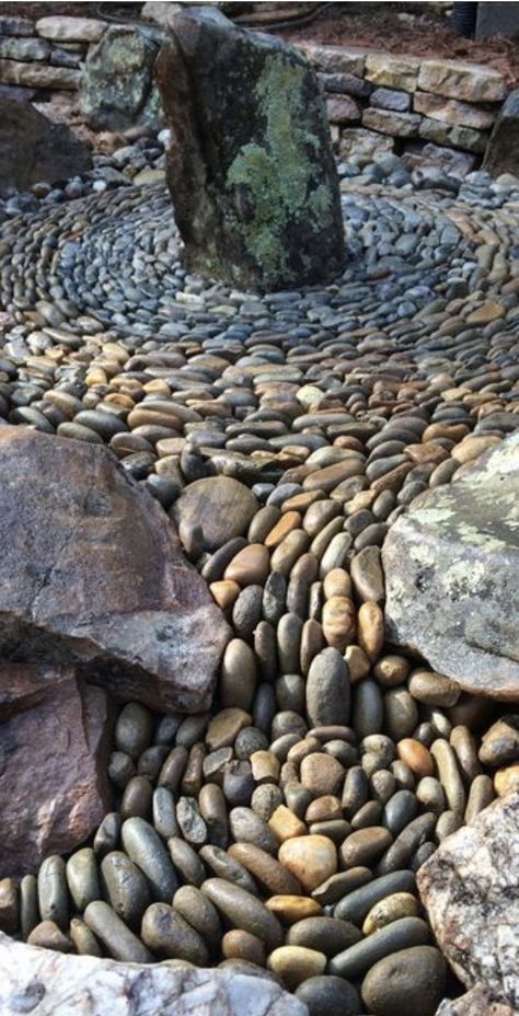 Front Yard Rock Garden, Backyard Rock Garden, Garden Landscaping Ideas, River Rock Landscaping, Rock Garden Design, Budget Garden, Low Maintenance Landscaping, Rock Garden Landscaping, Landscaping Supplies