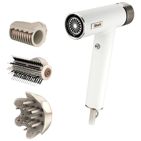 Shark® SpeedStyle™ RapidGloss™ Finisher and High-Velocity Hair Dryer for Curly and Straight And Wavy Hair, Hair Dryer Set, Straight Wavy Hair, Hair Blow Dryer, Defined Curls, Coily Hair, Heat Damage, Laura Geller, Blow Dryer