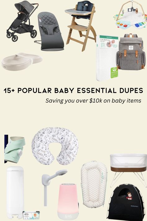 These popular baby registry items are considered essential. Did you know there are dupes on the market that are just as good - if not better - and at half the price? Registry Essentials, Baby Registry Essentials, Baby Registry Items, Baby Registry Checklist, Registry Checklist, Solly Baby, Baby Registry Must Haves, Expecting Moms Gifts