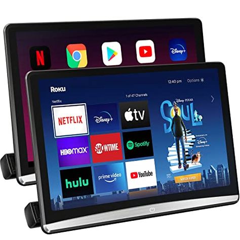 12.4"Android 4K Portable TV for Cars，Car Headrest Monitor Tablet for back seat, Support Phone Wireless Mirror Link Touch Screen,with WiFi/Bluetooth/HDMI/USB/Airplay Video Player 2G ram+16G rom (2*pcs) Portable Tv, Tv Cars, Car Headrest, Netflix Tv, Car Dvd Players, Car Speakers, Fire Tv Stick, Android Tablets, Video Player