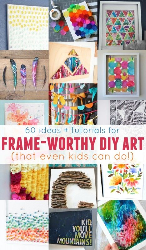 60 Easy Wall Art Ideas that Even Kids Can Make Easy Wall Art, Wall Art Tutorial, Art Projects For Teens, Art Projects For Adults, Auction Projects, Projects For Adults, Simple Wall Art, Wall Art Ideas, Wall Art Crafts